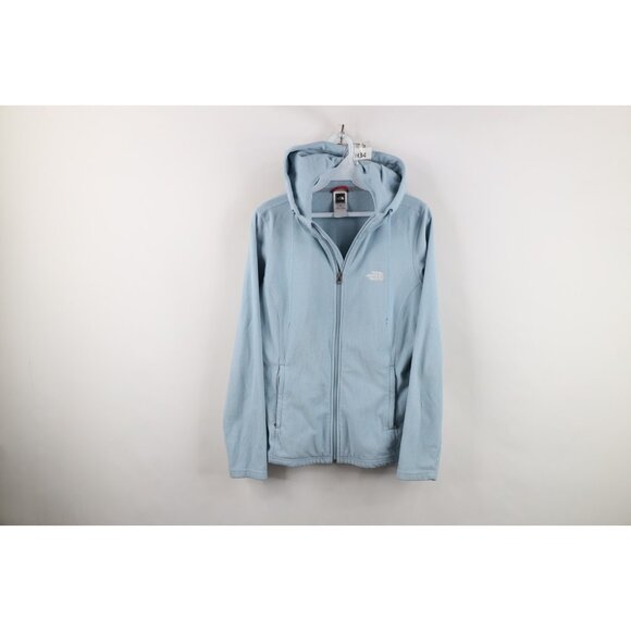 Vintage The North Face Womens Medium Spell Out Full Zip Fleece Hoodie Jacket - Picture 1 of 14